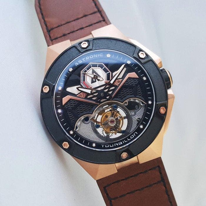 Astronic - Flying TOURBILLON - Co-axial - Gold - Power, Bijoux, Sacs & Beauté, Montres | Hommes