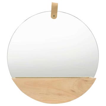 vidaXL Wandspiegel 35 cm massief grenenhout, Verzenden, Nieuw