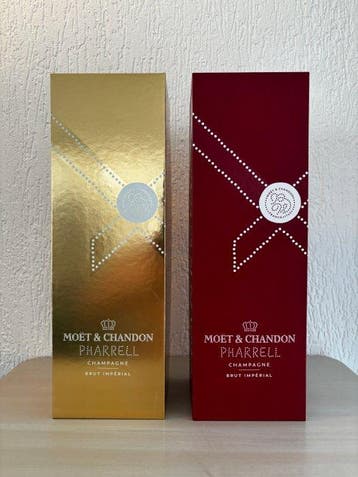 Moët & Chandon, Pharrell - Champagne - 2 Flessen (0.75, Verzamelen, Wijnen, Nieuw