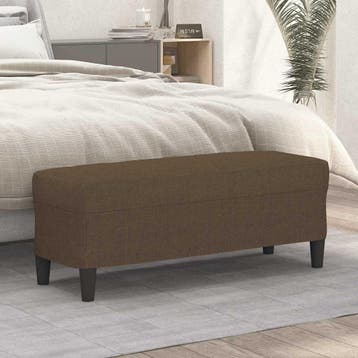 vidaXL Bankje 100x35x41 cm stof bruin, Verzenden, Nieuw