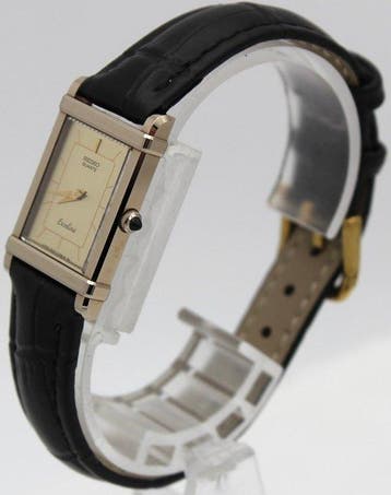 Seiko - Exceline Vintage Quartz Gold Dial Rectangular -