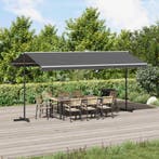 vidaXL Vrijstaande luifel Grijs 5 x 3 m Polyester, Verzenden, Nieuw
