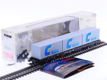 Schaal H0 Piko 95487 DB Containerwagen Conrad #2291, Hobby en Vrije tijd, Modeltreinen | H0, Gelijkstroom, Overige typen, Zo goed als nieuw