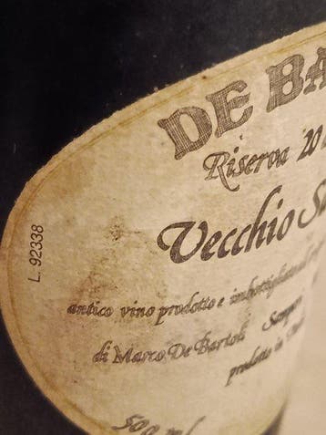 Marco De Bartoli Vecchio Samperi Riserva 20 Anni Solera -, Nieuw