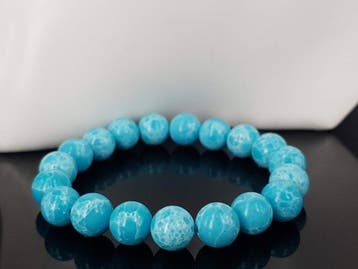 Natuurlijke Larimar-edelsteen circuit: 14,5 cm - 16 cm -