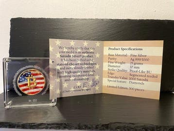 Allemagne. 1000 Satoshi 2025, Bitcoin Limited Edition USA, Postzegels en Munten