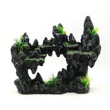 Rotsformatie 19cm / Aquariumdecoratie As-240 (Hardscaping), Verzenden, Gevuld zeewateraquarium