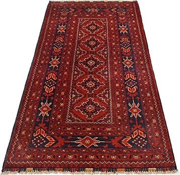 Afghan, Handgeknoopte unieke traditionele Kunduz tapijt, Nieuw
