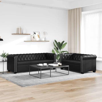 vidaXL bank / zetelenset 2-zits en 3-zits Chesterfield-stijl, Verzenden, Nieuw