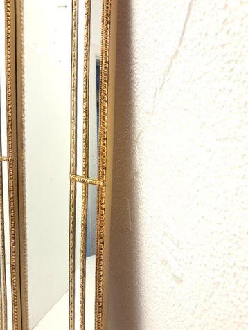 Spiegel - Messing, Hout, Glas - Hollywood Regency 98 cm