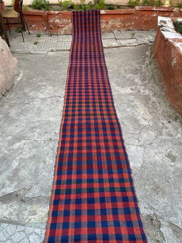 Kelim - 63 cm - 400 cm - Tapis couloir en laine 400×63 cm, Nieuw