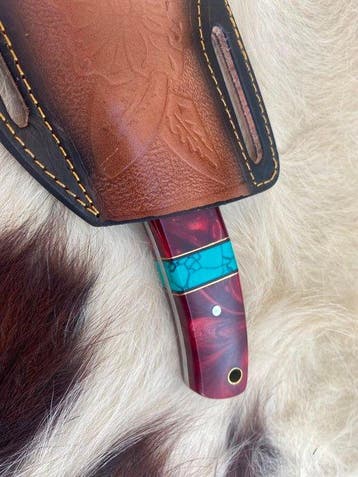 Custom Handcrafted Damascus Steel Fixed Blade Knife – Deep