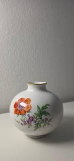 Meissen - Vaas - Bunte Blume - Porselein - Meissen bolvaas