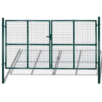 vidaXL Tuinhekwerk met gaasdeur en muurrooster 300x175 cm, Tuin en Terras, Verzenden, Nieuw