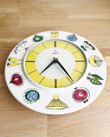 Wandklok - Junghans - Scandinavisch design Keramiek -