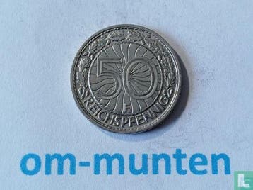 Duitsland - Duitse Rijk 50 reichspfennig 1930 (F), Verzenden, Duitsland, Losse munt