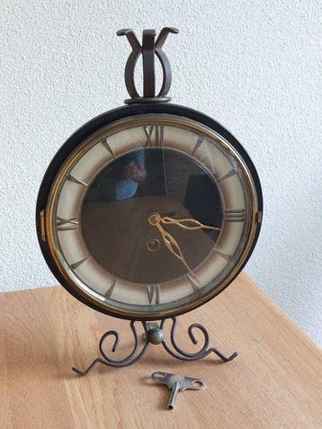 Horloge de table - Jacob Palmtag - Art déco Métal et verre -, Antiquités & Art