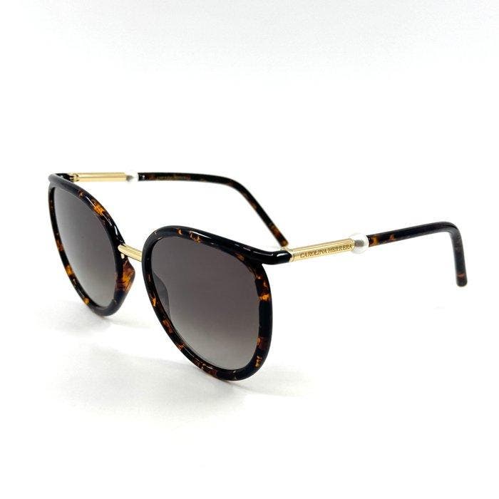 Carolina Herrera - *NEW* - Brown Acetate - Pearl Details -, Bijoux, Sacs & Beauté, Lunettes de Soleil & Lunettes | Femmes