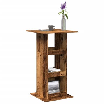 vidaXL Bartafel met opbergruimte 60x60x102 cm hout oud, Verzenden