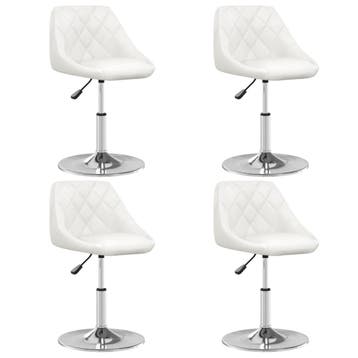 vidaXL Eetkamerstoelen 4 st kunstleer wit, Verzenden, Nieuw