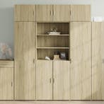 vidaXL Opbergkast 80x42,5x225 cm bewerkt hout sonoma, Verzenden, Nieuw