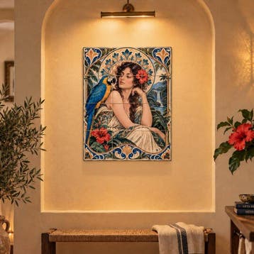 Riviera Tiles – La Muse des Tropiques – Grande composition