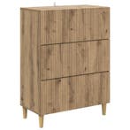 vidaXL Ladekast Artisanaal eiken 66 x 34,5 x 90 cm Bewerkt, Verzenden, Nieuw