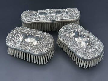 Kam - Zilver - Antieke Gorham kaptafelset, Antiek en Kunst