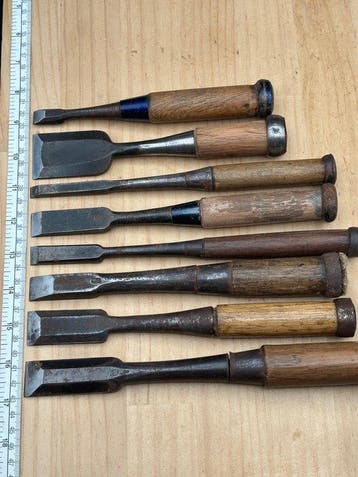 Japanse houtbewerkingsbeitelset YC181 – Traditionele