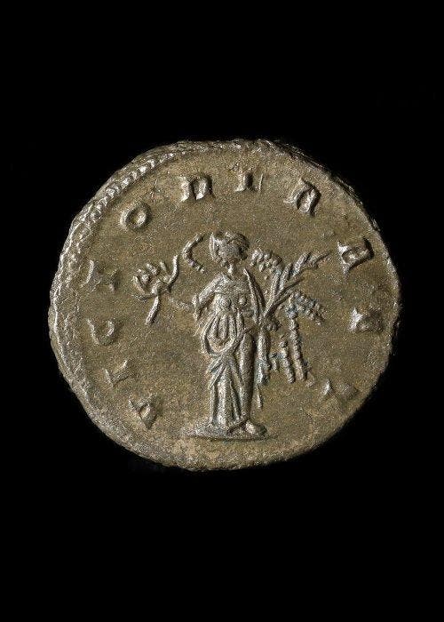 Oud-Romeins Brons Antoninianus van Gallienus (Zonder, Antiquités & Art, Antiquités | Autres Antiquités