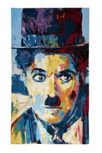 1,20 x 0,70 mètres !!! Charlie Chaplin - Magnifique portrait, Antiquités & Art