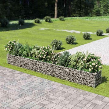 vidaXL Gabion plantenbak verhoogd 450x50x50 cm, Verzenden