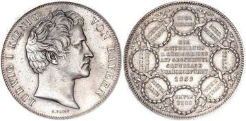 Allemagne, Munich. Ludwig I. 1825-1848. Doppeltaler 1838