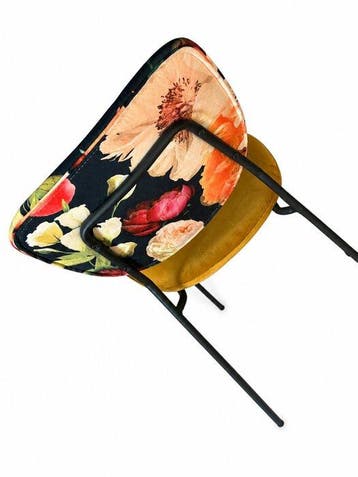 Stoel (6) - Fluweel, Staal, Textiel, Antiek en Kunst