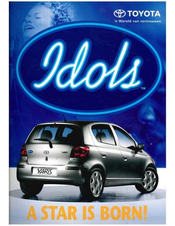 2002 TOYOTA YARIS IDOLS BROCHURE NEDERLANDS
