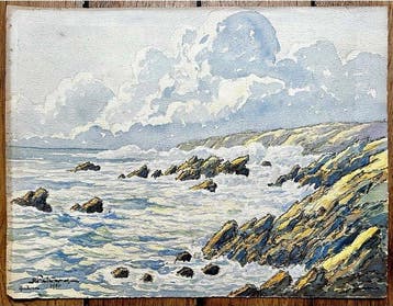Maurice Falvard (1899-1983) - Paysage de bord de mer,, Antiek en Kunst