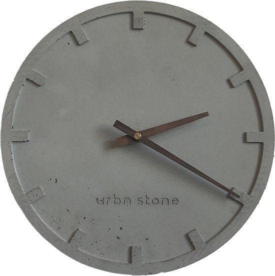 2dekans | Urbn Stone beton klok - stille minimalistische, Huis en Inrichting, Woonaccessoires | Klokken, Ophalen of Verzenden
