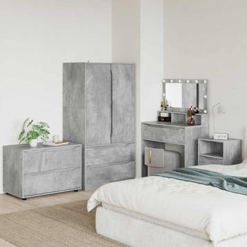 vidaXL Opbergkast 80 x 48 x 57 cm Bewerkt hout Beton Grijs, Verzenden