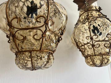 Plafondlamp (2) - Halverwege de twintigste eeuw - Muranoglas