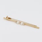 Broche - 18 carats Or jaune Perle - Diamant