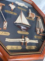 Maritieme objecten - Cuadro marinero maqueta de velero la