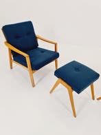 Fauteuil - Beuken - Zitset: Twee fauteuils en twee