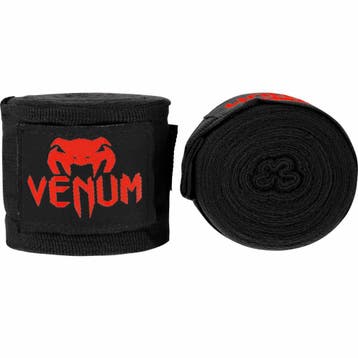 Venum Bandage 2.5m Zwart Rood Zwachtels Windels Hand Wraps, Verzenden, Nieuw, Overige, Vechtsportbescherming
