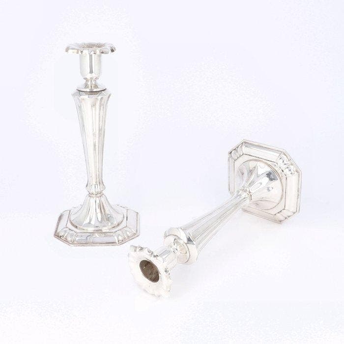 Auran Kultasepät - Turku, 1966 - Kandelaar (2) - .813 zilver, Antiquités & Art, Antiquités | Argent & Or