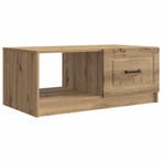 vidaXL Salontafel Artisanaal eiken 90 x 50 x 37 cm Bewerkt, Huis en Inrichting, Verzenden, Nieuw