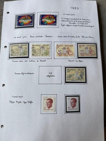 België 1983/1988 - Postzegels uitgegeven door de Belgische, Postzegels en Munten, Gestempeld