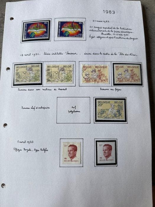 België 1983/1988 - Postzegels uitgegeven door de Belgische, Postzegels en Munten, Postzegels | Europa | België