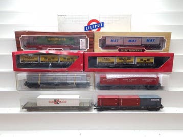 Liliput H0 - Modeltrein goederenwagon (9) - 9x