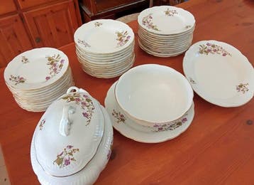 Tafelservies voor 12 (41) - Beenderporselein