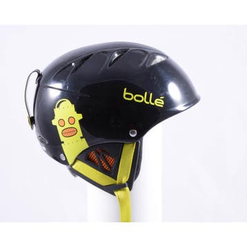49 50 51 52 53 skihelm/snowboardhelm BOLLE B-KID SHINY BLACK, Sport en Fitness, Verzenden, Gebruikt